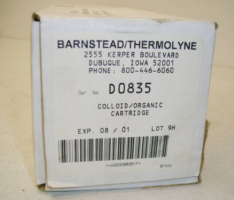 Barnstead Water Filter Cartridge D 0835 Colloid Organic