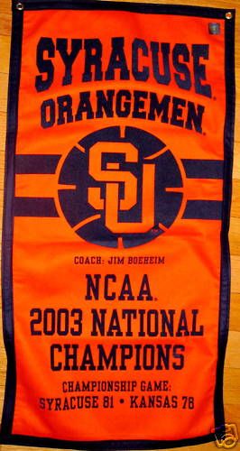 Syracuse Orangemen 2003 National Championship Banner
