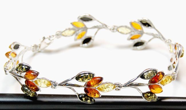 PN4572 10 5g Authentic Baltic Amber 925 Sterling Silver Bracelet 