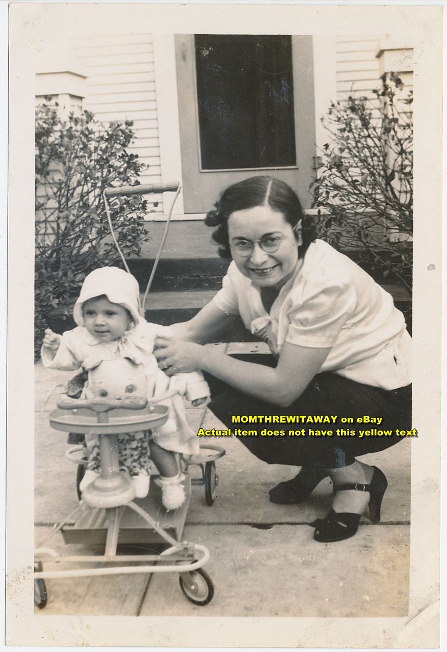 Old Photo Rose Barone Baby Carole Stroller San Jose CA