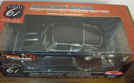 1968 Plymouth Barracuda 118 Scale Die Cast Metal