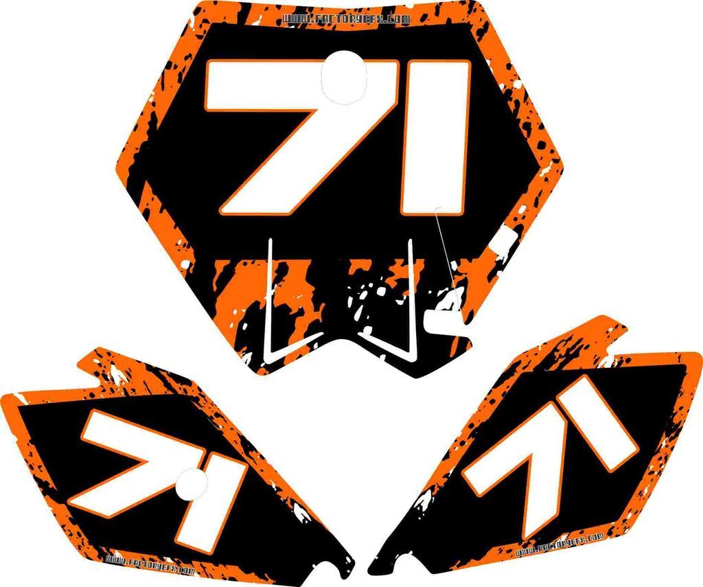 KTM 85 Number Plate Backgrounds Graphics XC SX SXS 85SX 85XC decals 