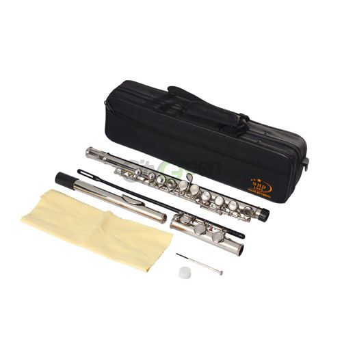 Mid range Flute 16 Keys Closed Hole C Tone Silver