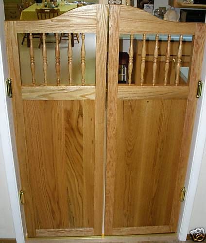 CUSTOM SWINGING OAK CABINET SHAKER STYLE CAFE SALOON DOORS 36 42 W 