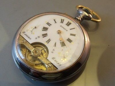 pocket watch 8 days epoca hebdom as type from argentina