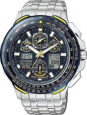 New Citizen Eco Drive Radio Control Skyhawk Blue Angels Watch JY0040 