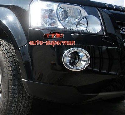 Chrome Fog Light lamp cover Bezels rings LAND ROVER freelander 2 LR2 