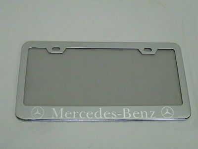 Chrome Metal Auto License Plate Frame C/E/CLS/S/GL/M​L/SLK 