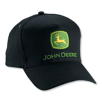 Authentic John Deere Black High Crown Structured Cap   JD Licensed 