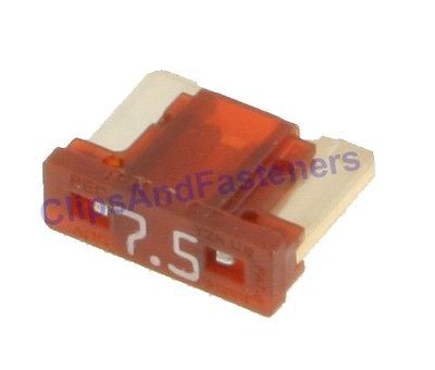 10 low profile atm mini fuses 7 5 amps brown