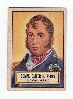 VINTAGE TOPPS 1952 LOOK N SEE CARD #33 COMM. OLIVER H PERRY, NAVAL 