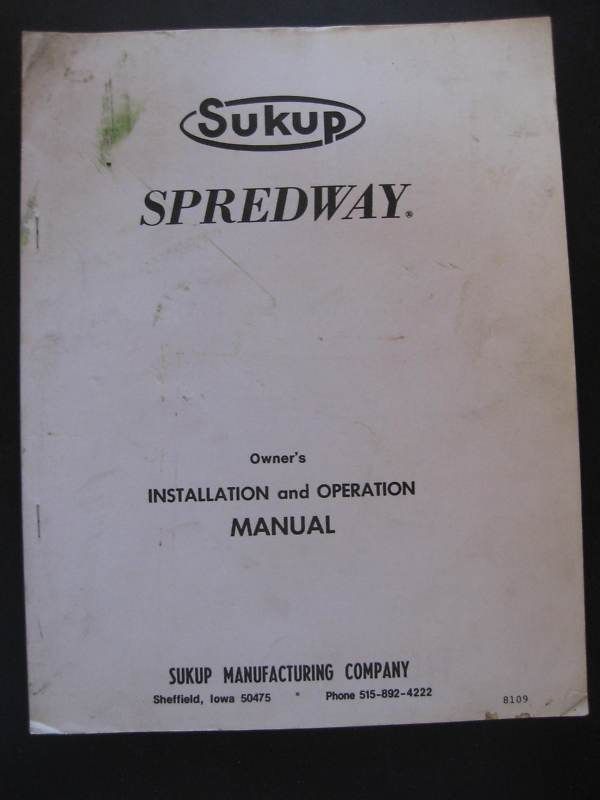 operation manual sukup spredway for grain bin 