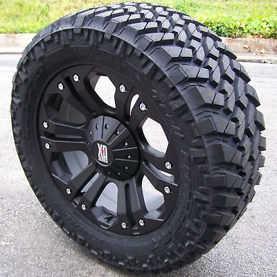 18 XD MONSTER WHEELS RIM 35 NITTO TRAIL GRAPPLER TIRE SILVERADO 1500 