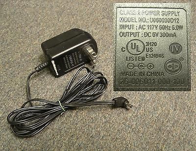 Power Supply U060030D12 AC Adaptor 6V DC 200mA Transformer 26 006011 