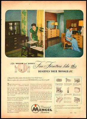 1949 vintage ad for mengel furniture 1213 