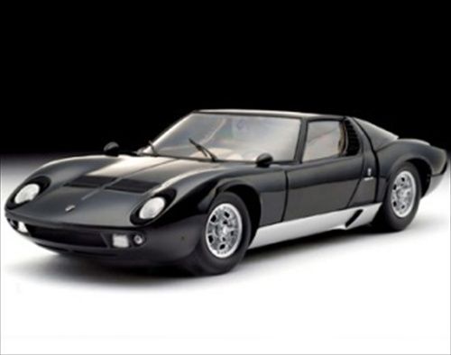 LAMBORGHINI MIURA P400 BLACK 1/18 DIECAST CAR MODEL BY KYOSHO 08312