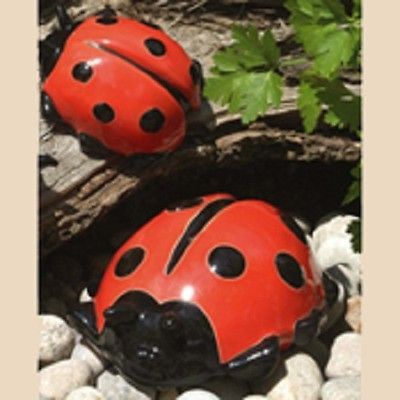 LADY BUG   YARD and GARDEN DECOR   WALL DECOR   CERMANIC LADYBUGS 