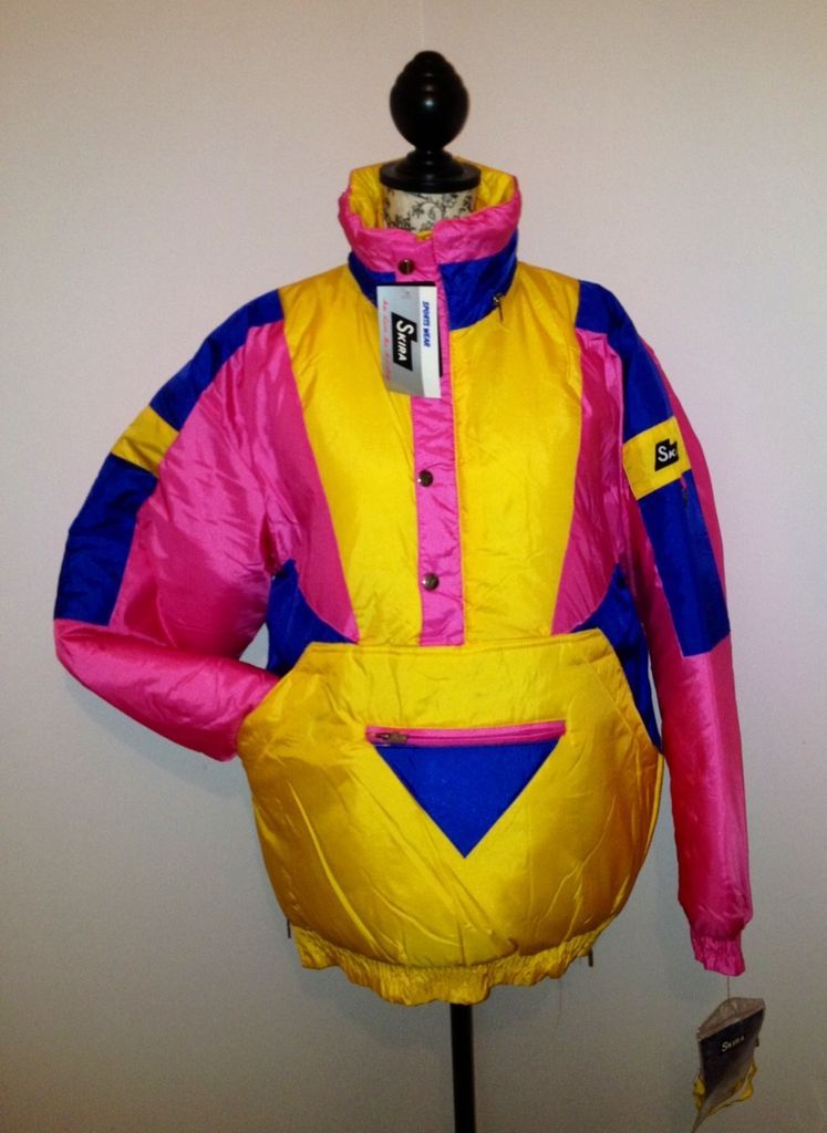 80s 90s STYLE CLOTHING SKI JACKET BRAND NEW 80s PARTY RETRO FANCY 