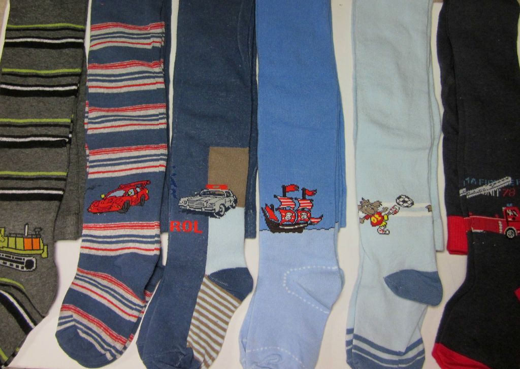 Kids cotton tights boys various colours size 116 122 5 years +