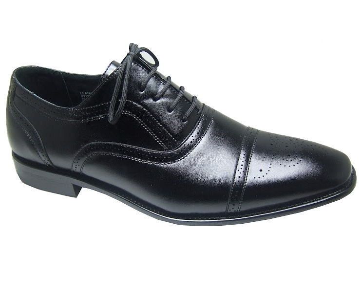 Mens Lace Up Wing Tip Oxfords Dress Shoes Leather Lined Free Shoe Horn 