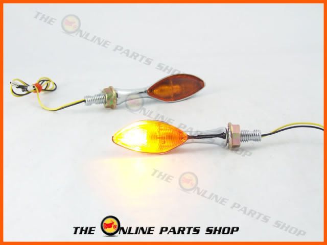 Custom Motorcycle Chrome Indicators Fits Suzuki M50 C50 M90 M109R 