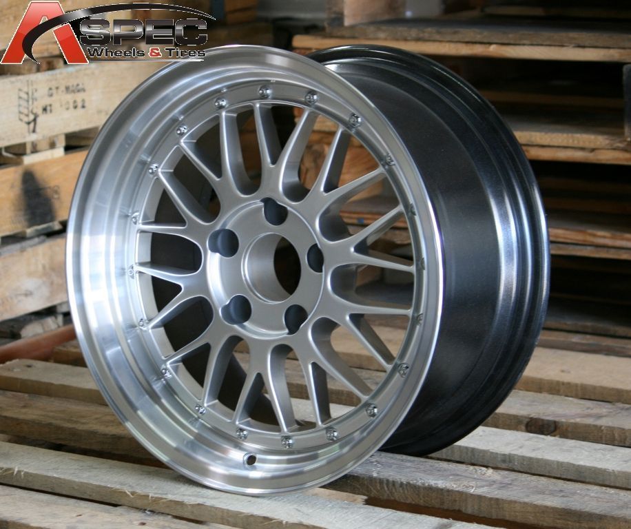 16X8 VARRSTOEN V4 5X114.3 +25 SILVER WHEEL FIT INTEGRA TYPE R RSX TSX 