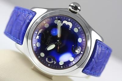   CORUM BUBBLE WATCH STAINLESS STEEL BLUE DIAL SWISS QUARTZ 163.150.20