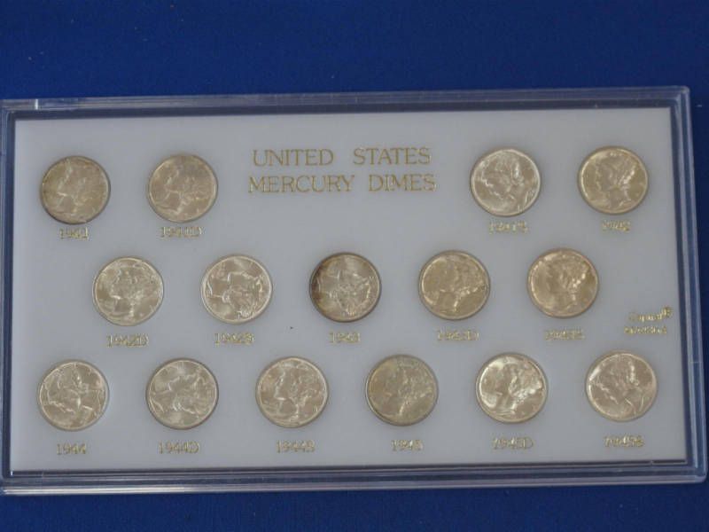 1941 45 pds bu mercury dime short set t1863l time