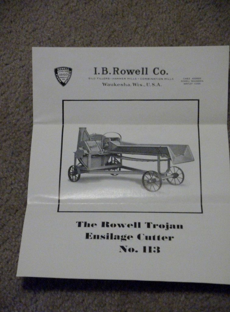 1937 LB Rowell Trojan Sales Brochure and Company letter for 2 Models 