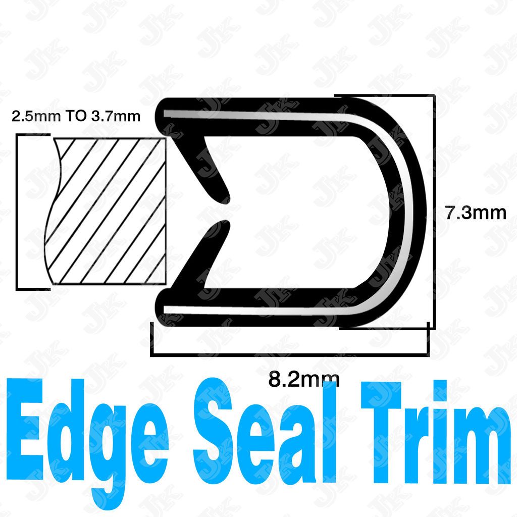 FOOT RUBBER SEAL DOOR EDGE TRIM MOLDING 7.3mm  02