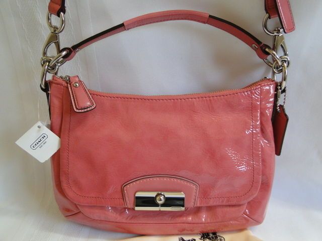 AUTH New $268 COACH Purse Rose 19300 KRISTIN PATENT LEATHER EW 