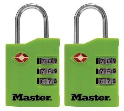 Master Lock 4684T TSA Accepted in Neon Green Orange Pink or Purple 2 