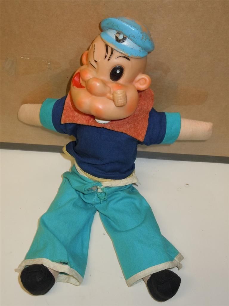 Vintage 12 387 Popye The Sailorman Plush Doll Figure 38Y 389 Hard 