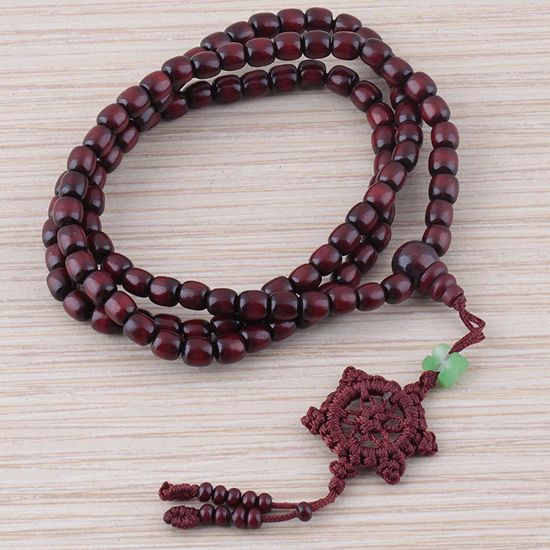 rosewood Buddhist Buddha Meditation Jade 6mm x 108 Prayer Beads Mala 