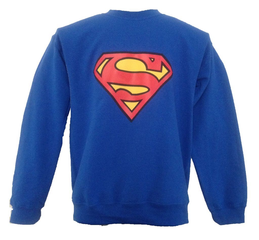 New SuperMan SweatShirt Sweater Jumper Top   Unisex Tee Sizes S/M/L/XL