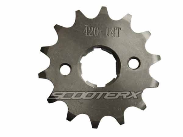 14 tooth 17mm Sprocket 420 chain motorcycle quad 4 wheeler ATV 50cc 