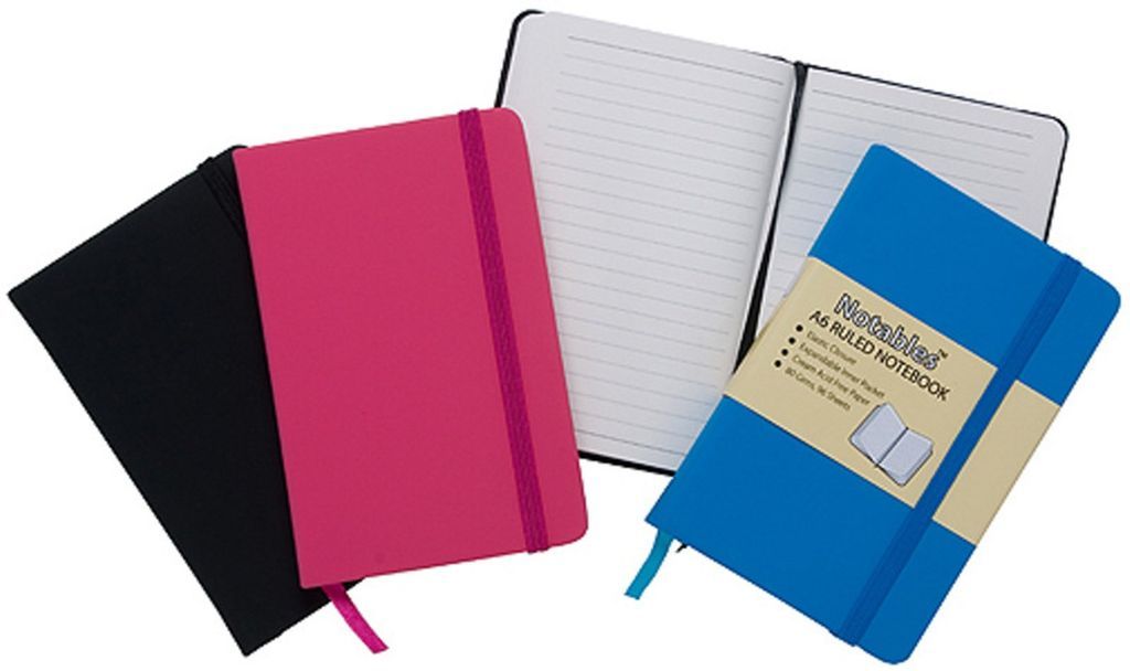 Premium Quality Small A6 Pocket Notebook Lined Acid Free Paper Elastic 