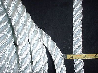 DOCK LINE. SKI, BOAT, MOORING, ANCHOR, NYLON 3 STRAND ROPE 3/4 60FT.