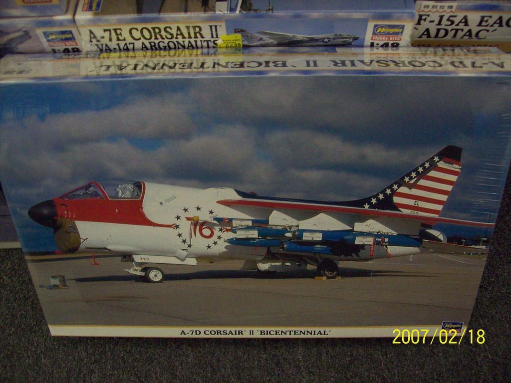 Hasegawa 1/48 A 7D Corsair II Bicentennial Model Airplane Kit #9876