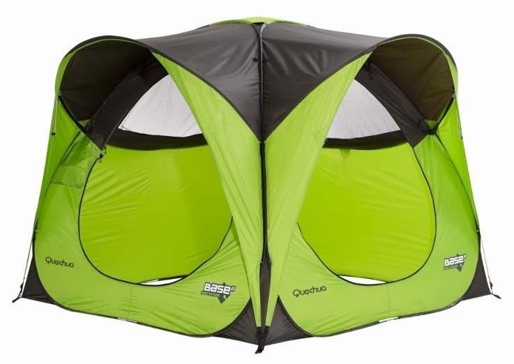 quechua 2 seconds base std in green pop up tent