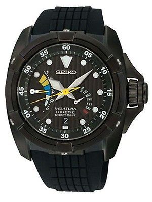 Seiko SRH013 Mens Polyurethane Strap Velatura Kinetic Direct Drive 