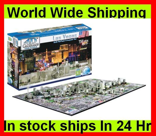 New 4D Cityscape Time Puzzle Las Vegas Skyline 750pcs