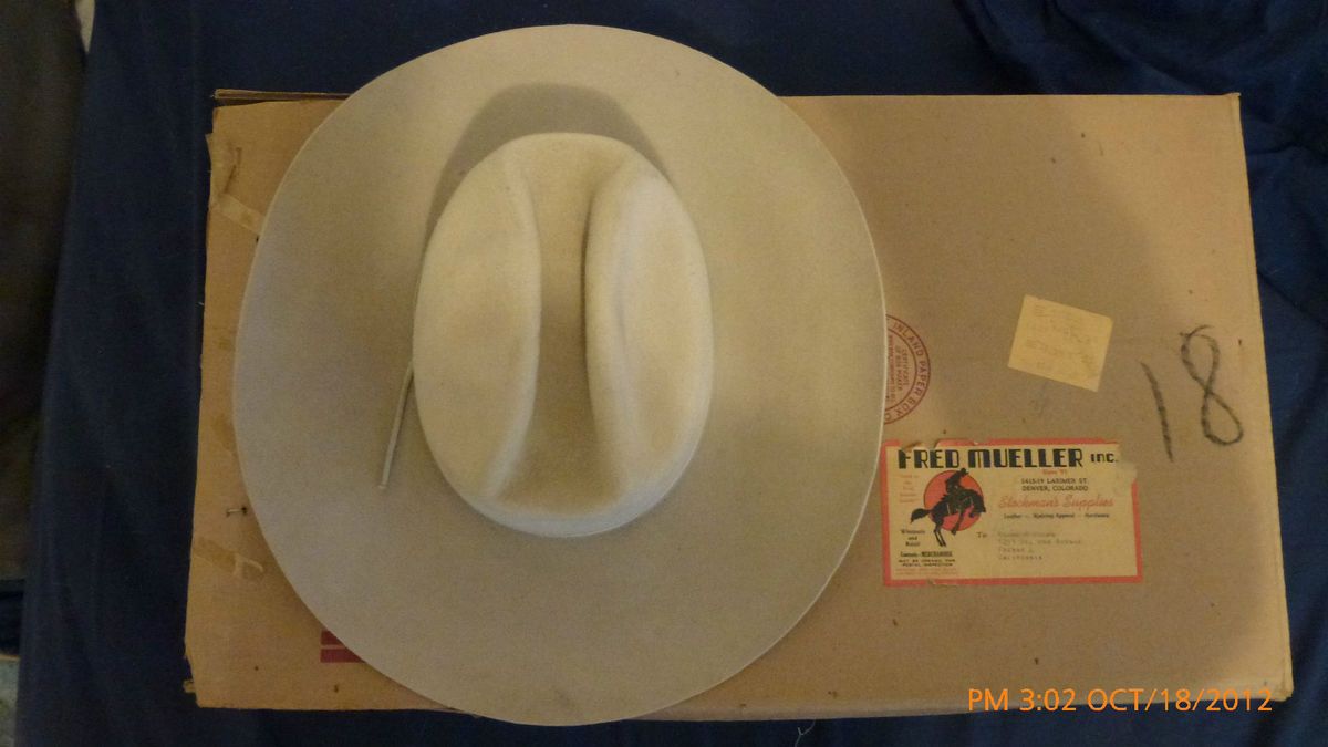 Fred Mueller Vintage Cowboy Style Hat Number 7
