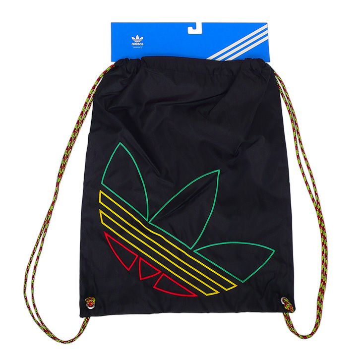 Adidas Originals Trefoil Gym Sack Sports Bag Vintage Backpack Black 