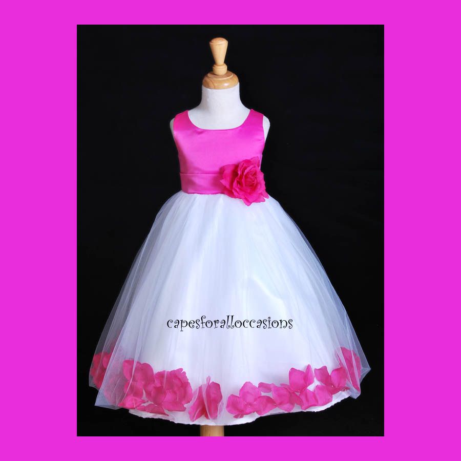 Fuchsia Flower Girl Dress Christmas Pageant LG 2 4 6 8