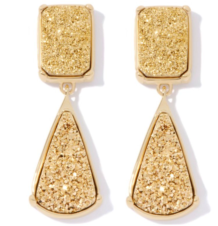 Top off your favorite formal attaire with a pair of dazzling drusy 