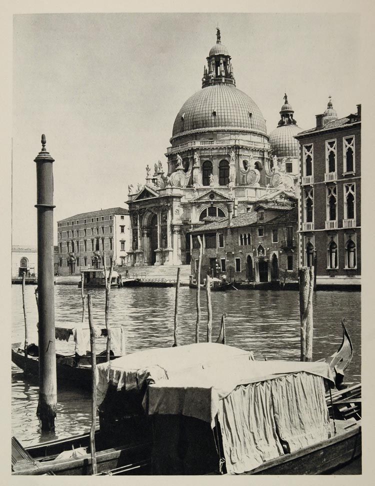 1937 Basilica Santa Maria Della Salute Venice Venezia Original 