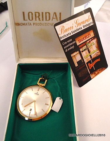 OROLOGIO DA TASCA LORIDAL PLACCATO IN ORO ANNI 60