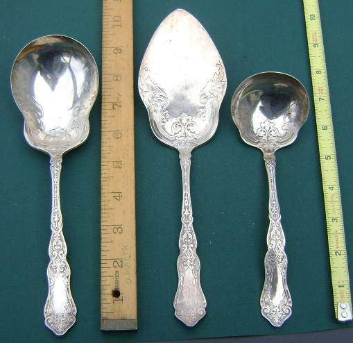 Rogers AA ALHAMBRA 3 Serving Pcs Ladle Pie Server Casserole Spoon Pat 