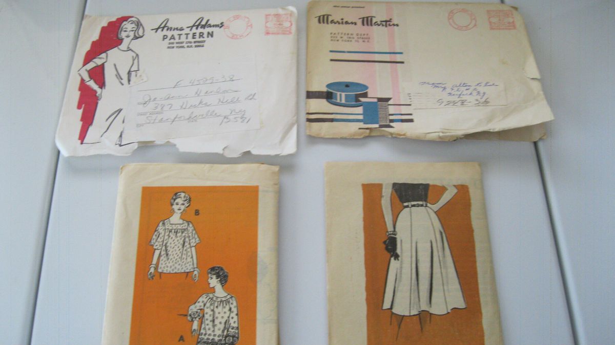 FIVE Vintage Patterns Marian Martin Anne Adams Alice Brooks Mail order